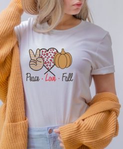 Peace Love Fall Women Tshirt