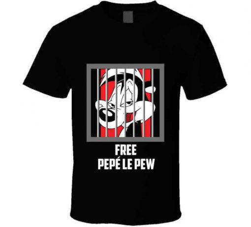 Free Pepe Le Pew Cancelled Banned Cartoon Character Fan T Shirt