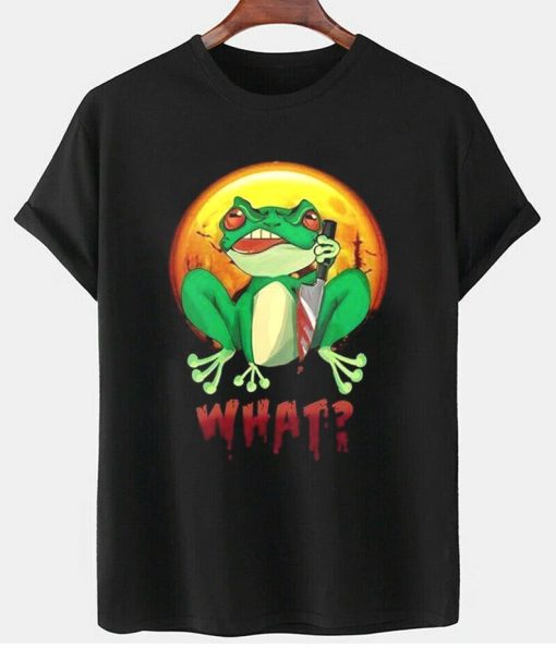 Frog Halloween What Short Sleeve Cotton Unisex T-shirt