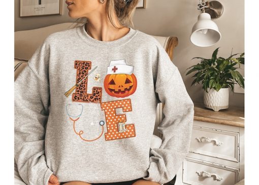 Halloween Nurse Love Halloween Sweatshirt