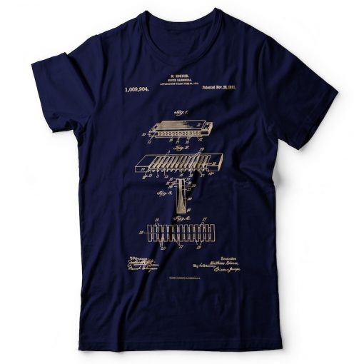 Patent Harmonica T Shirt