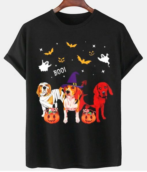 Pumpkin Boos Beagle Dog T-Shirt