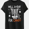 Skeleton Candy Radiology Gifts Shirt