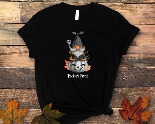 Trick or Treat skull Gnome Halloween TShirt