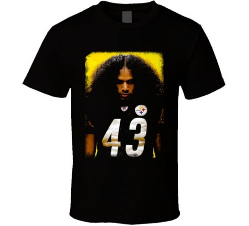 Troy Polamalu Big Hair Pittsburgh Football Strong Safety Fan T Shirt