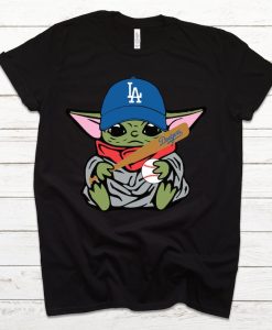 baby yoda dodgers shirt