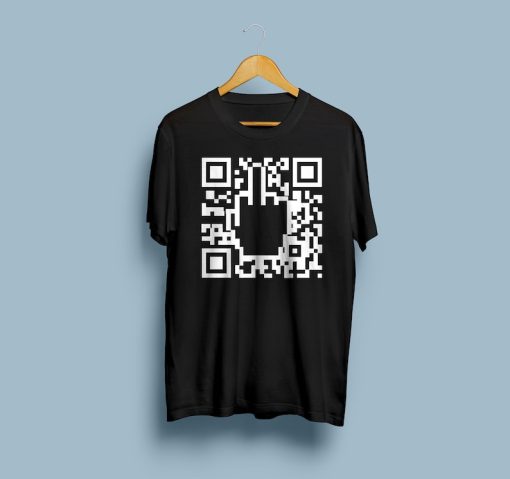 QR Code Black Unisex T-Shirt