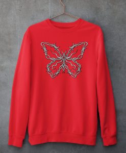 Barbed Wire Butterfly Unisex Sweatshirt