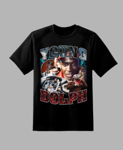 Young Dolph inspired 90s style retro vintage graphic t shirt