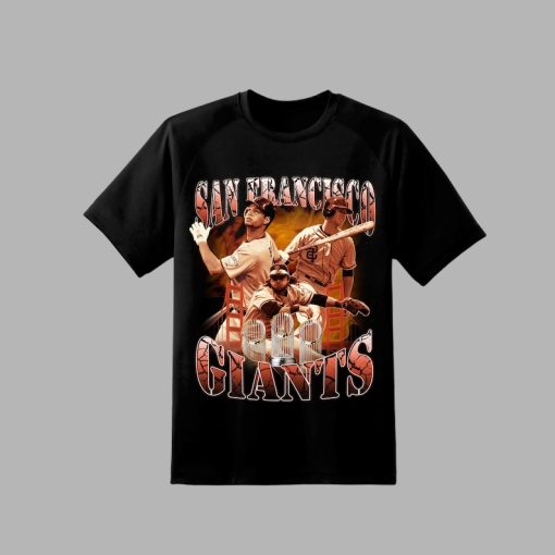 san Francisco Giants inspired 90s style retro vintage graphic t shirt