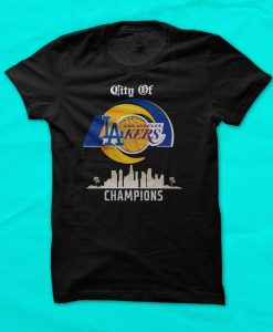 A Los Angeles Rams Lakers Dodgers Champions T Shirt