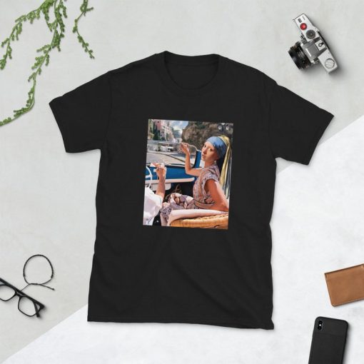 Girl With Pearl Earring + Van Gogh Holiday Unisex T-Shirt