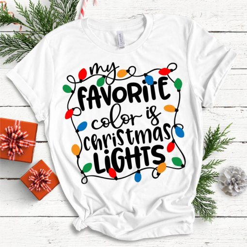 My favorite color is Christmas lights T-shirt