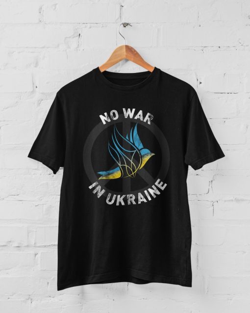 No War In Ukraine Peace Sign T-Shirt