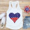 Patriotic grunge heart tanktop