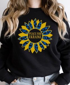 Peace for Ukraine Sunflower Leopard Sweatshirt