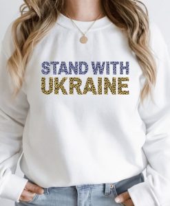 Stand with Ukraine Leopard sweatshirt