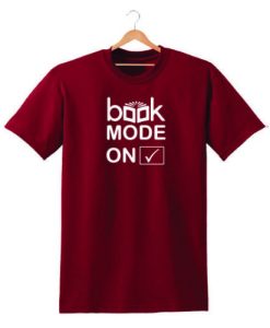 BOOK MODE ON SLOGAN T SHIRT