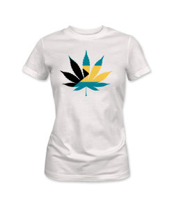 Bahamas country flag on a marijuana leaf women shirt