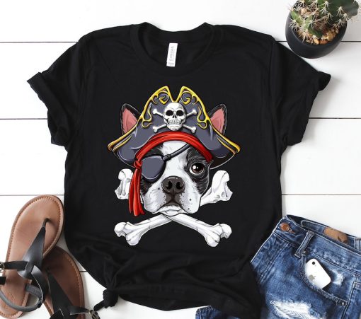 Boston Terrier Pirate Shirt