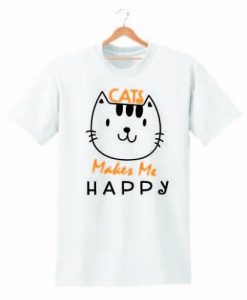 CAT MAKE ME HAPPY T SHIRT