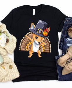 Dabbing Chihuahua Thanksgiving Shirt