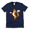 Fox Wine Drinking Party Shirt