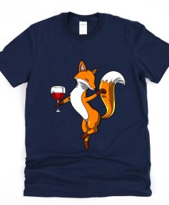 Fox Wine Drinking Party Shirt