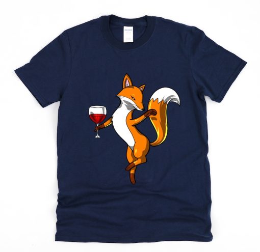 Fox Wine Drinking Party Shirt