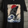 Godzilla And The Wave T-Shirt