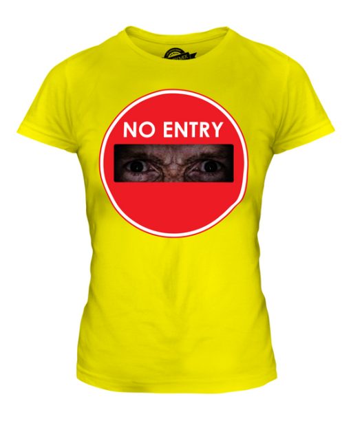 NO ENTRY ZOMBIE LADIES T-SHIRT