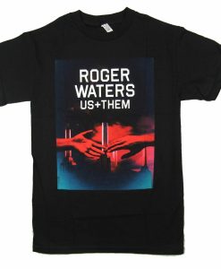 Roger Waters Us and Them Front Print Black T Shirt