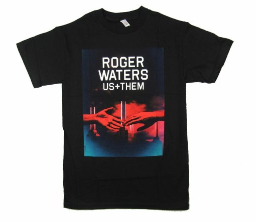 Roger Waters Us and Them Front Print Black T Shirt