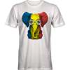 Romania country flag on an elephant t-shirt