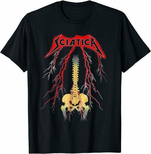 Sciatica Skeleton Metal T-Shirt