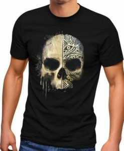 Skull Tattoo Tribal Print T-Shirt