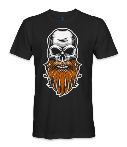 Skull with long beard t-shirt