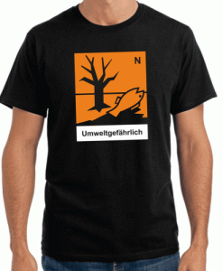 Umweltgefährlich Warning Patter Gift Funny Fun Comedy Fun T-Shirt