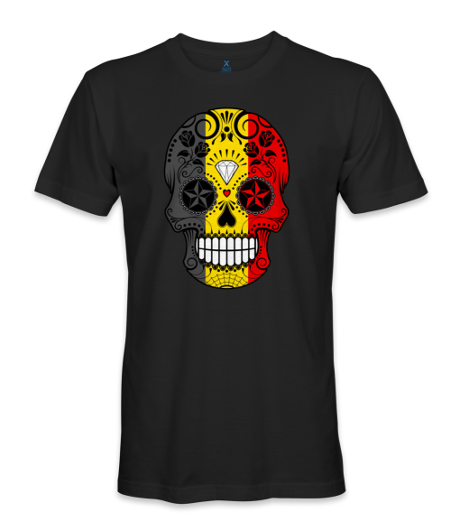 belgium skull t shirt