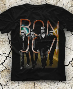 Bon Jovi Art Rock Band Portrait Music T-Shirt