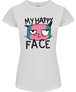 Cat My Happy Face Funny Grumpy T-Shirt