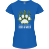 Distracted by Dogs and Weed Funny Drugs Womens T-Shirt