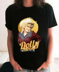 Dolly-Parton Cotton Black Tee T-Shirt