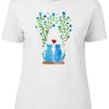 Floral Kitten In Love t shirt