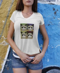 Grumpy-Cat-4-Faces-T-shirt