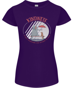 Kindness a Gift Funny Dog Elephant Womens T-Shirt