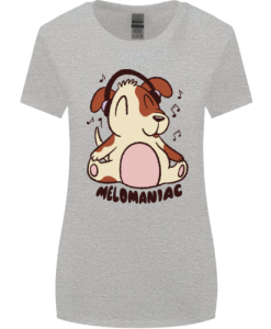 Melomaniac Dog Yoga Meditation Funny Womens t T-Shirt