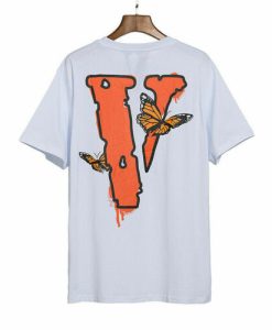 NEW Summer Vlone Butterfly print Casual T-shirt