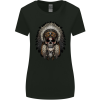 Native American Indian Skull Headdress Womens T-Shirt