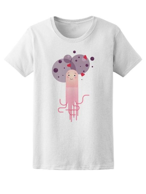 Octopus Cartoon In Love Women's T shirt